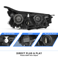 VehicleAid Headlights For 2022-2024 Chevy Equinox LS