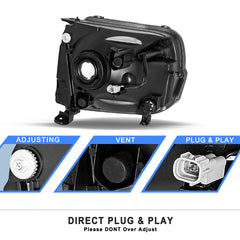 VehicleAid Headlights For 2005-2006 Toyota Tundra Double/Crew Cab