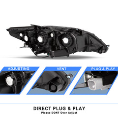 VehicleAid Headlights For 2013-2015 Lexus ES350