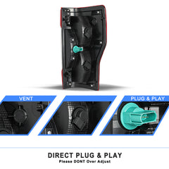 VehicleAid Taillights For 2017-2019 Ford F-250 F-350 Super Duty