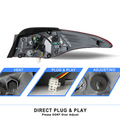 VehicleAid Taillights For 2011-2013 Hyundai Elantra