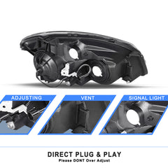 VehicleAid Headlights For 2005-2006 Nissan Altima