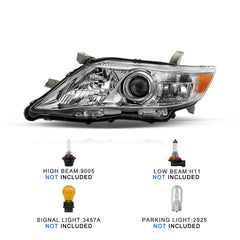 VehicleAid Headlights For 2010-2011 Toyota Camry