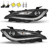 VehicleAid Headlights For 2015-2017 Chrysler 200 Black