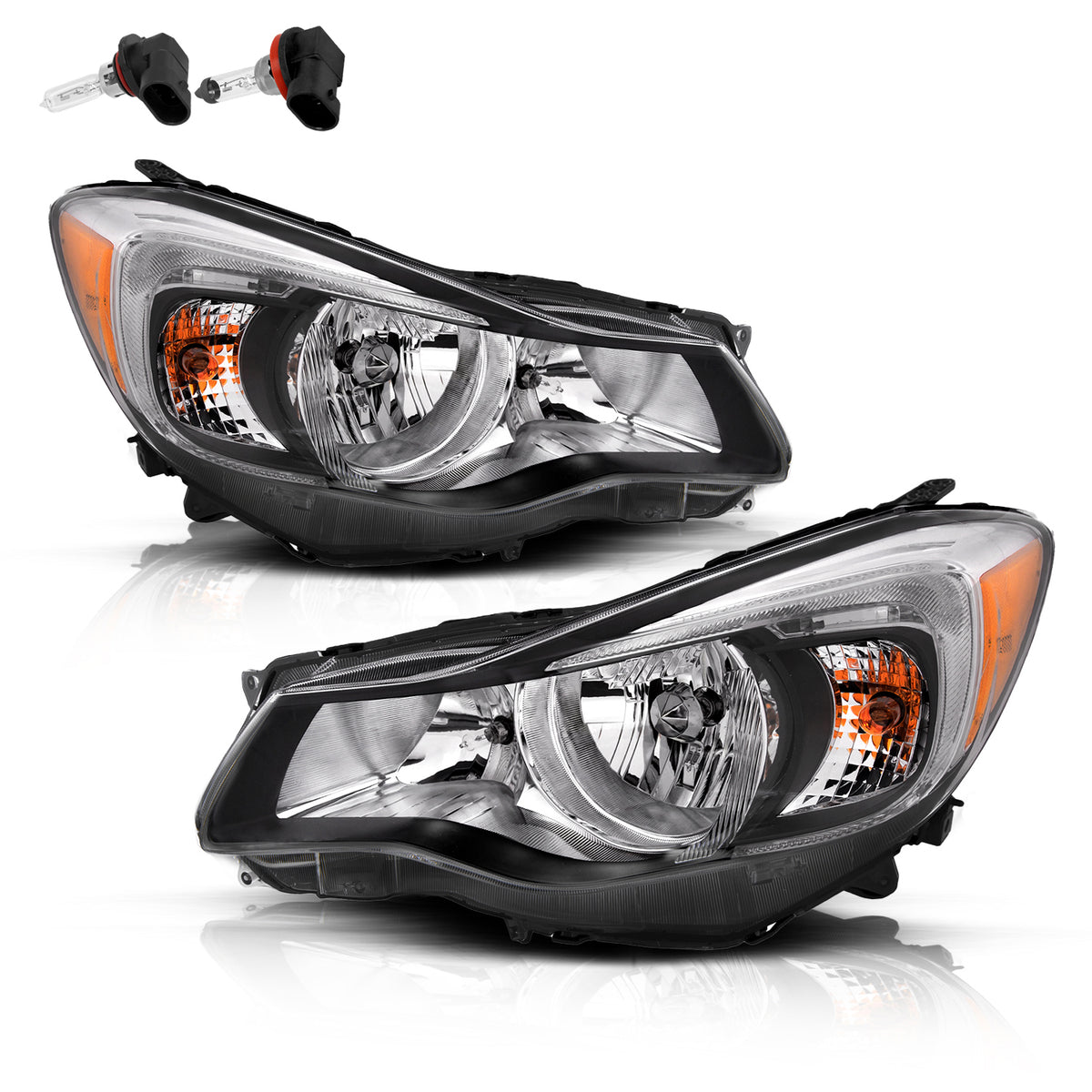 VehicleAid Headlights For 2012-2015 Subaru Impreza(Except WRX)