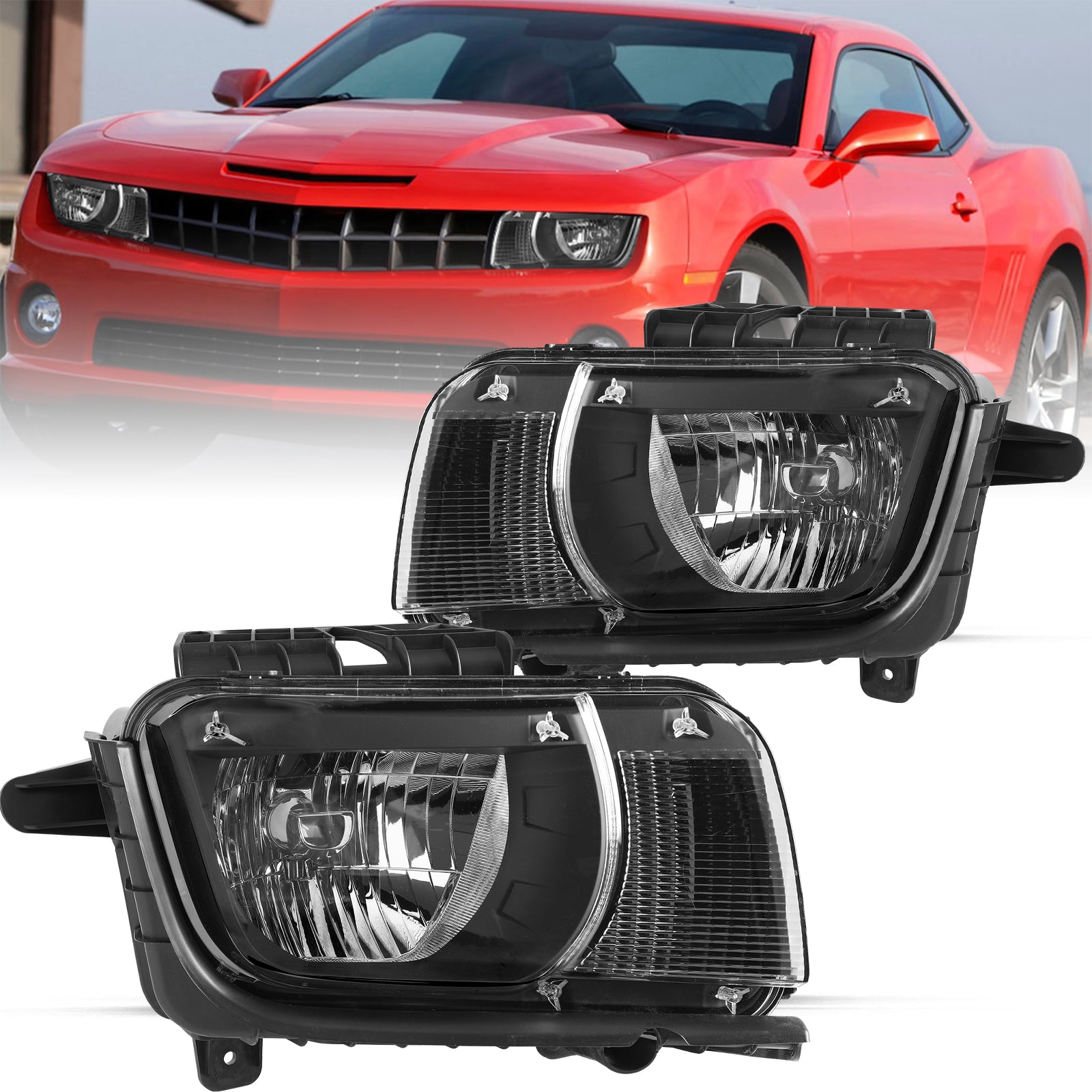 VehicleAid Headlights For 2010-2013 Chevy Camaro