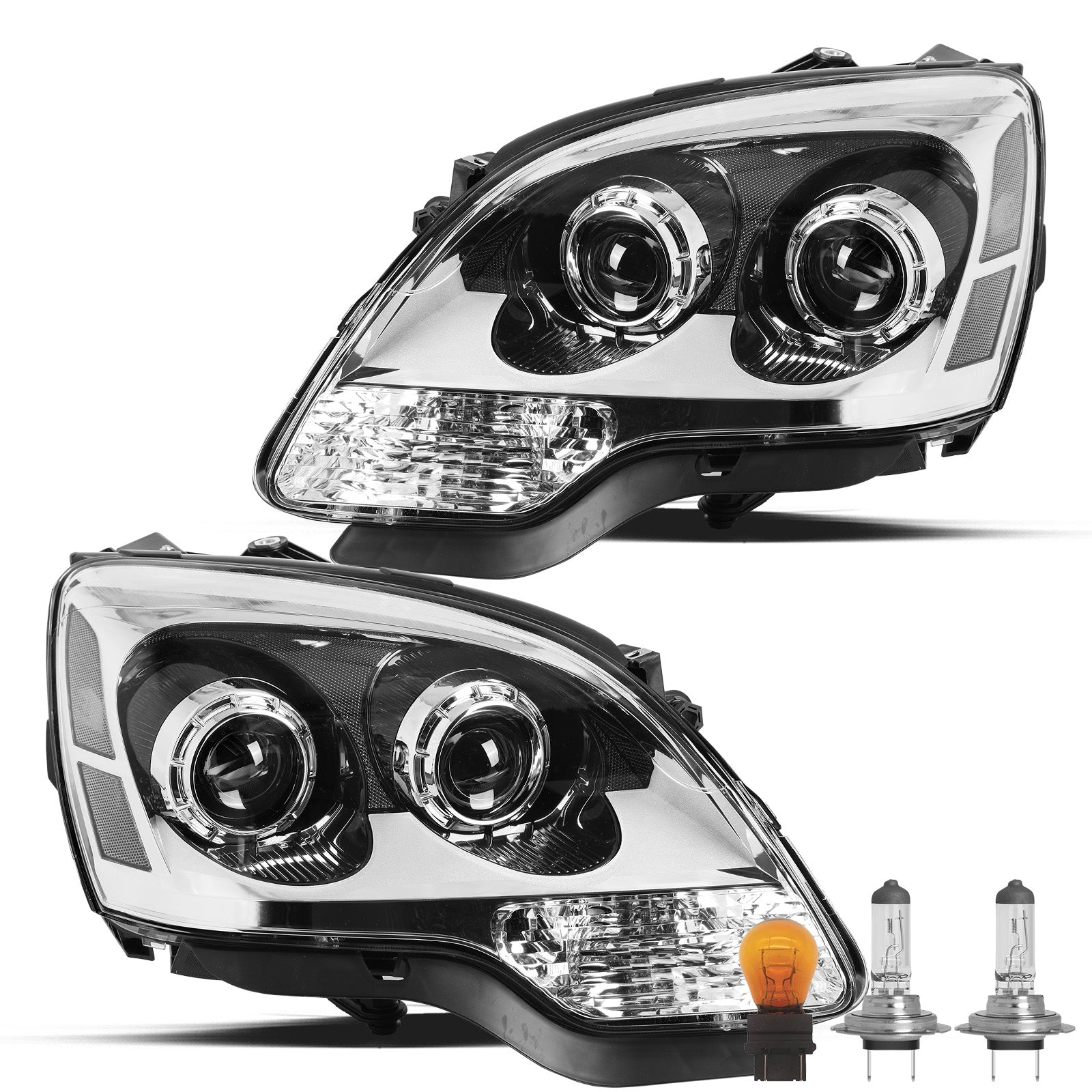 VehicleAid Headlights For 2007-2012 GMC Acadia