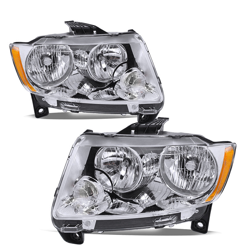 VehicleAid Headlights For 2011-2013 Jeep Grand Cherokee/2011-2017 Compass