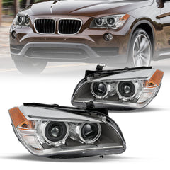 VehicleAid Headlights For 2013-2015 BMW X1 Xenon w/LED DRL