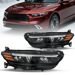 VehicleAid Full LED Headlights For 2023-2025 Honda Accord