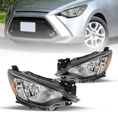 VehicleAid Headlights For 2016 Scion iA, 2017-2018 Toyota Yaris iA, 2019-2020 Yaris L/LE