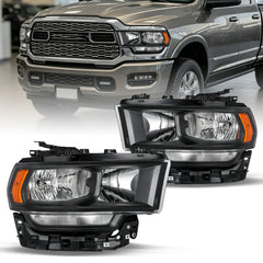 VehicleAid Headlights For 2019-2024 Dodge RAM 2500 3500 Halogen