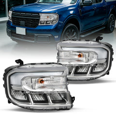 VehicleAid Headlights For 2022-2024 Ford Maverick w/o LED DRL