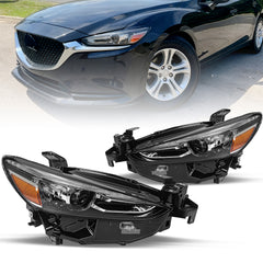 VehicleAid Full LED Headlights For 2018-2021 Mazda 6 Without AFS