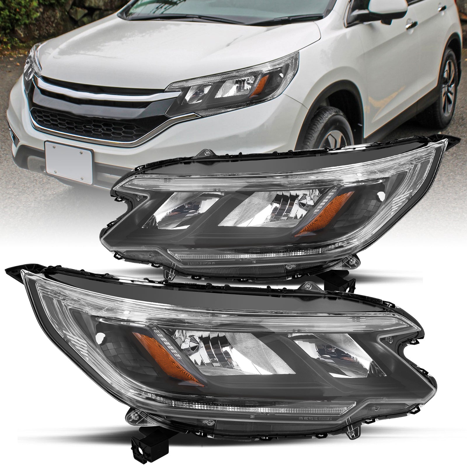 VehicleAid Headlights For 2015-2016 Honda CR-V