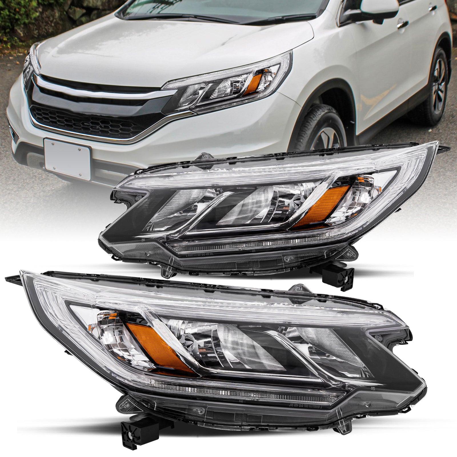 VehicleAid Headlights For 2015-2016 Honda CR-V