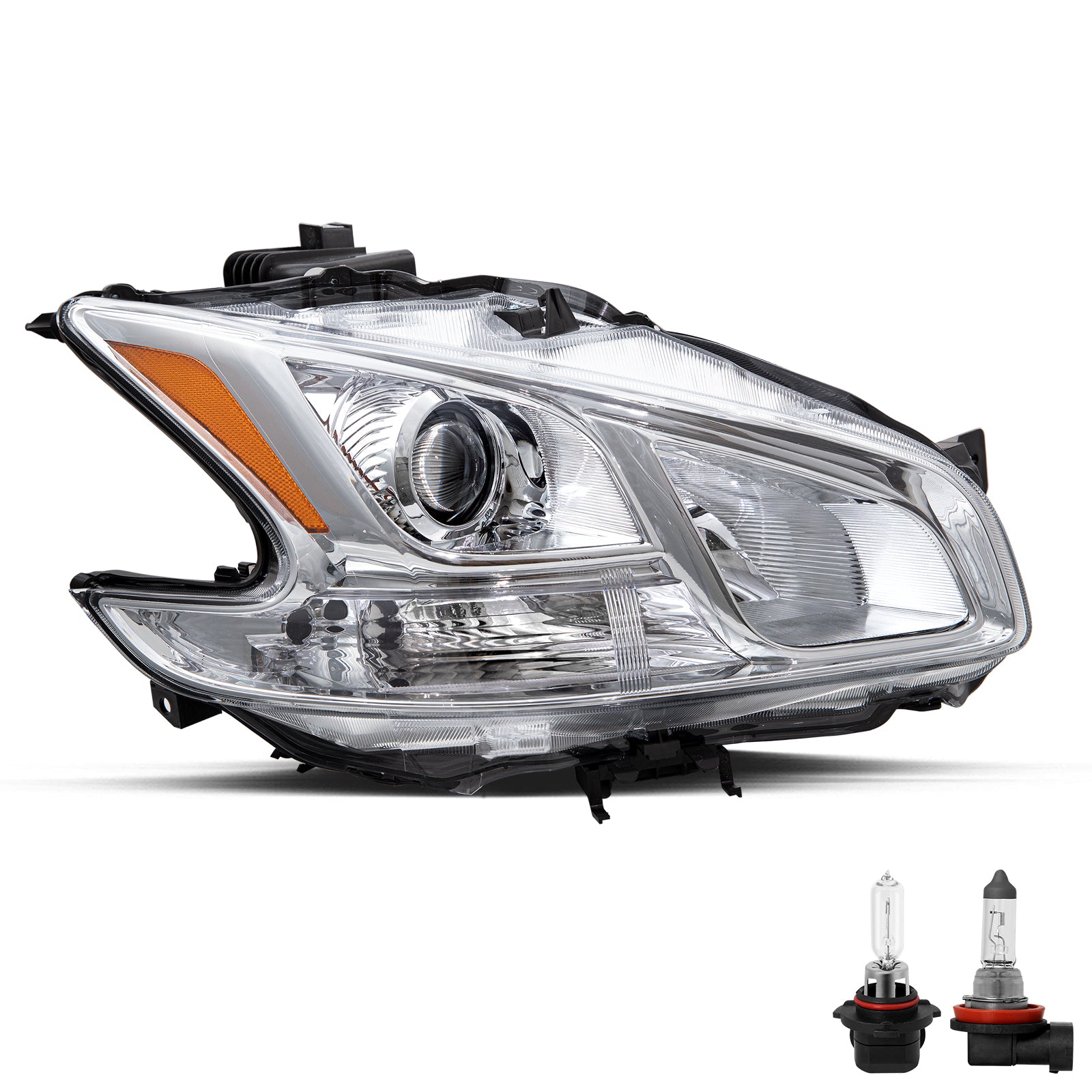 VehicleAid Headlights For 2009-2014 Nissan Maxima Chrome