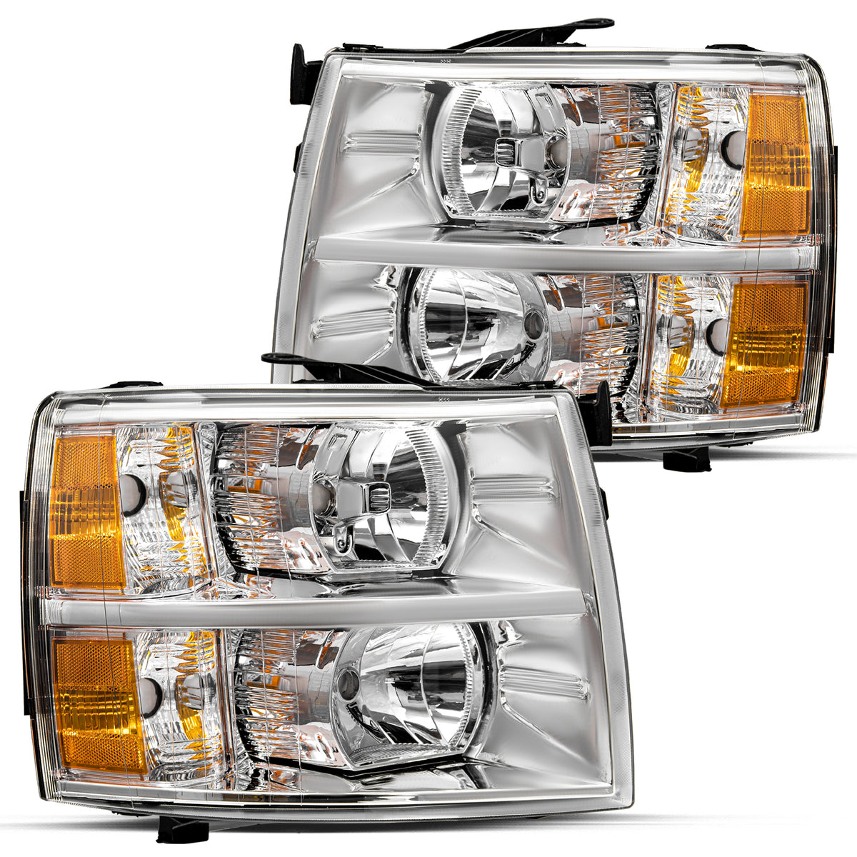 VehicleAid Headlights For 2007-2013 Chevy Silverado 1500
