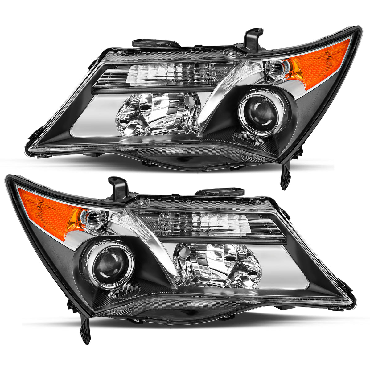 VehicleAid Headlights For 2007-2013 Acura MDX HID Xenon Type w/o Adaptive