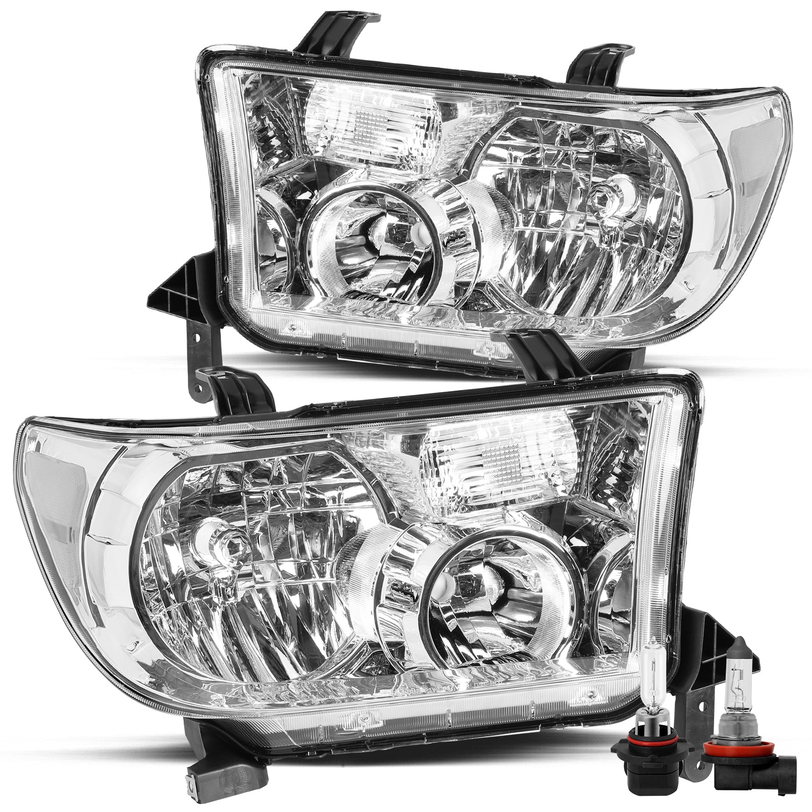 VehicleAid Headlights For 2008-2017 Toyota Sequoia