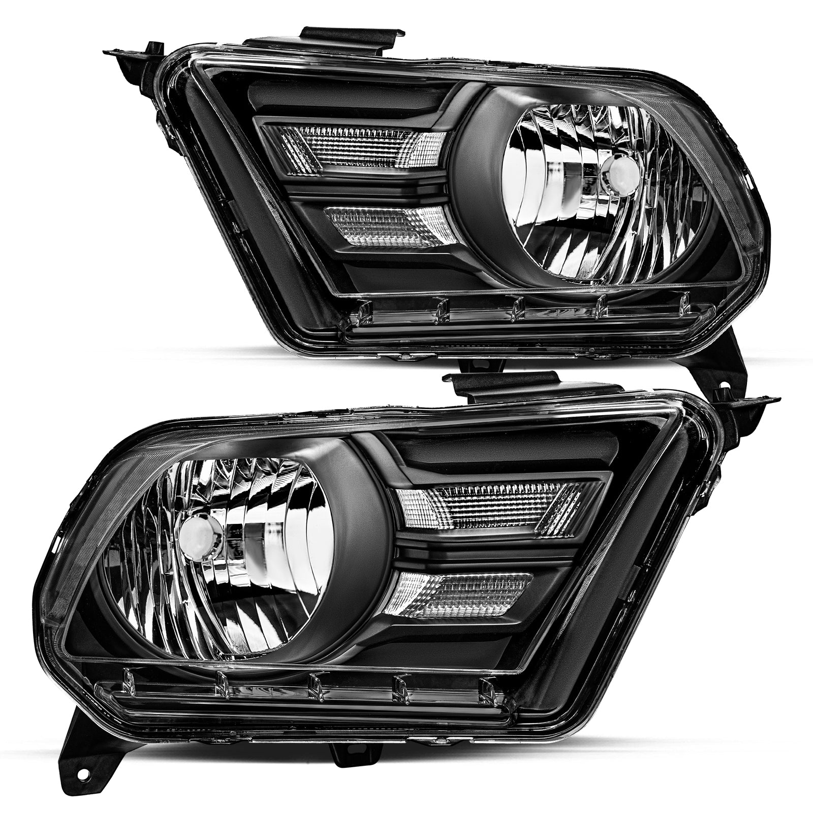 VehicleAid Headlights For 2010-2014 Ford Mustang