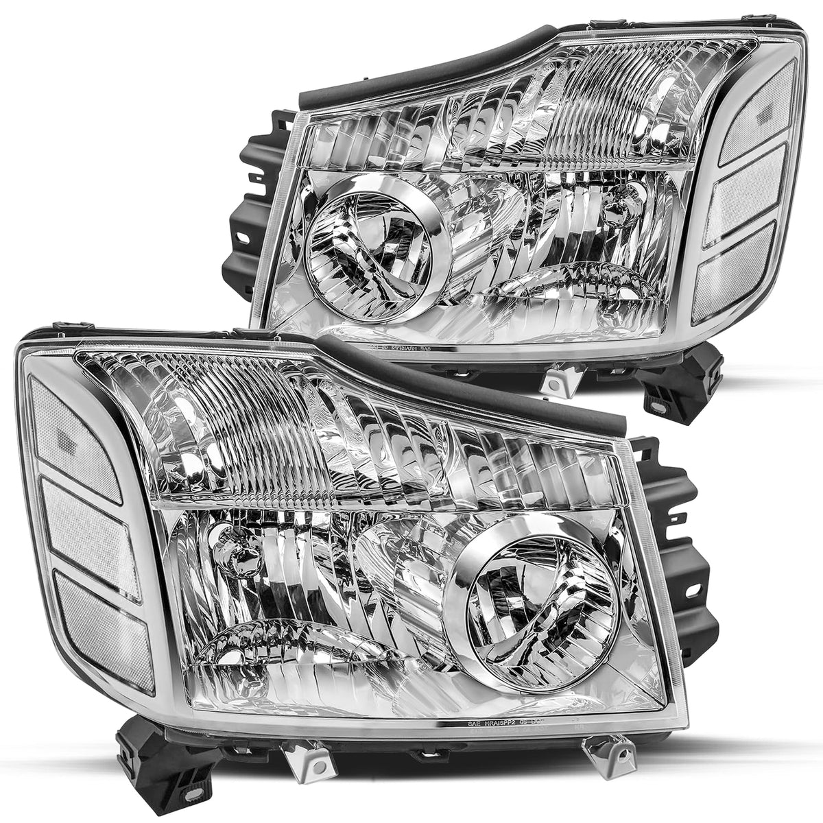VehicleAid Headlights For 2004-2015 Nissan Titan/2005-2007 Nissan Armada