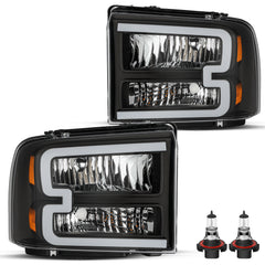 VehicleAid Headlights For 2005-2007 Ford F250 F350 F450 F550 Super Duty