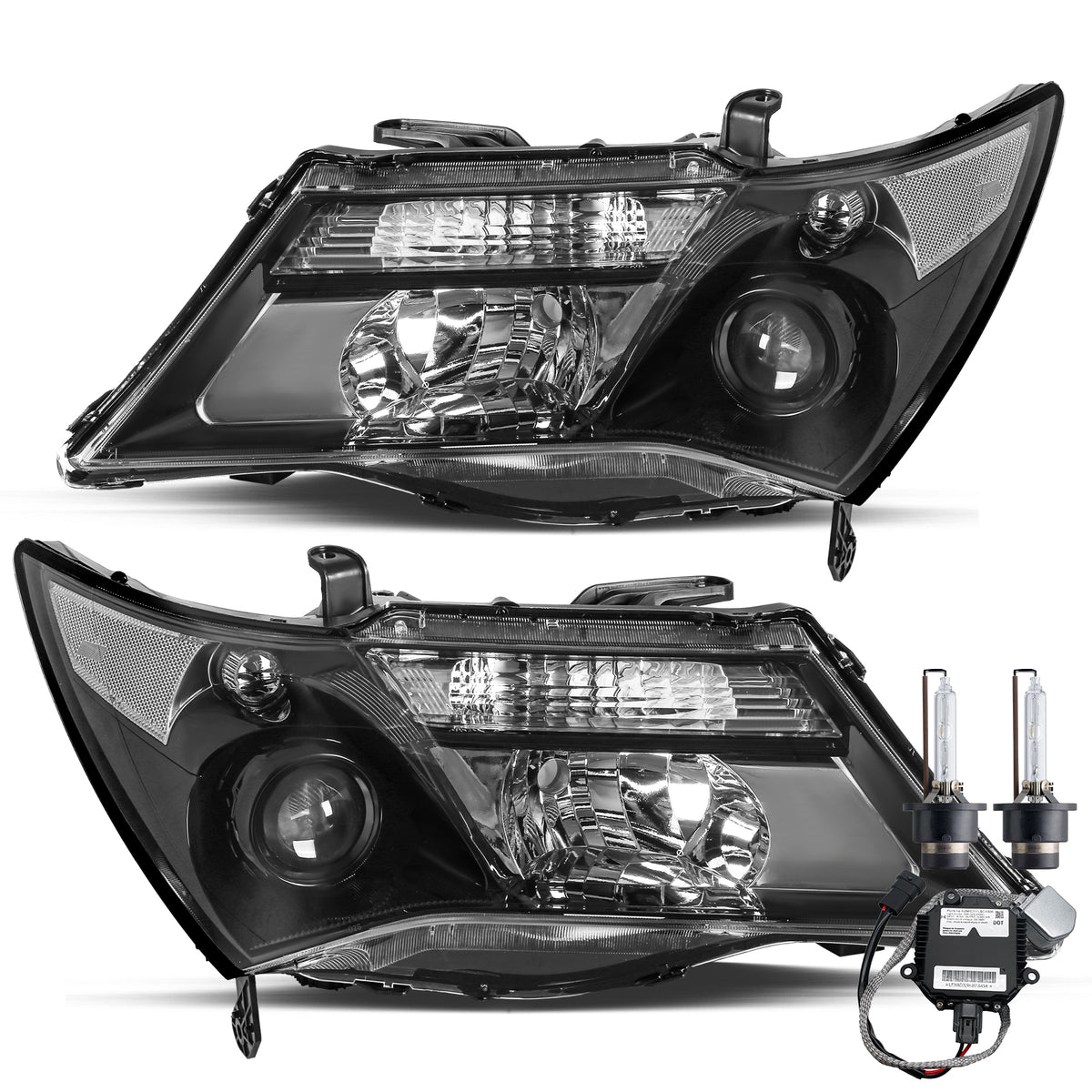 VehicleAid Headlights For 2007-2013 Acura MDX [HID/Xenon Model w/o Adaptive Only]