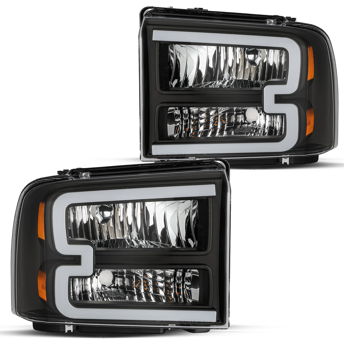 VehicleAid Headlights For 2005-2007 Ford F250 F350 F450 F550 Super Duty