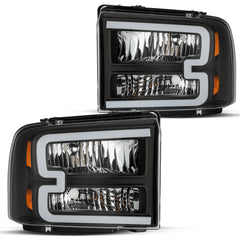 VehicleAid Headlights For 2005-2007 Ford F250 F350 F450 F550 Super Duty