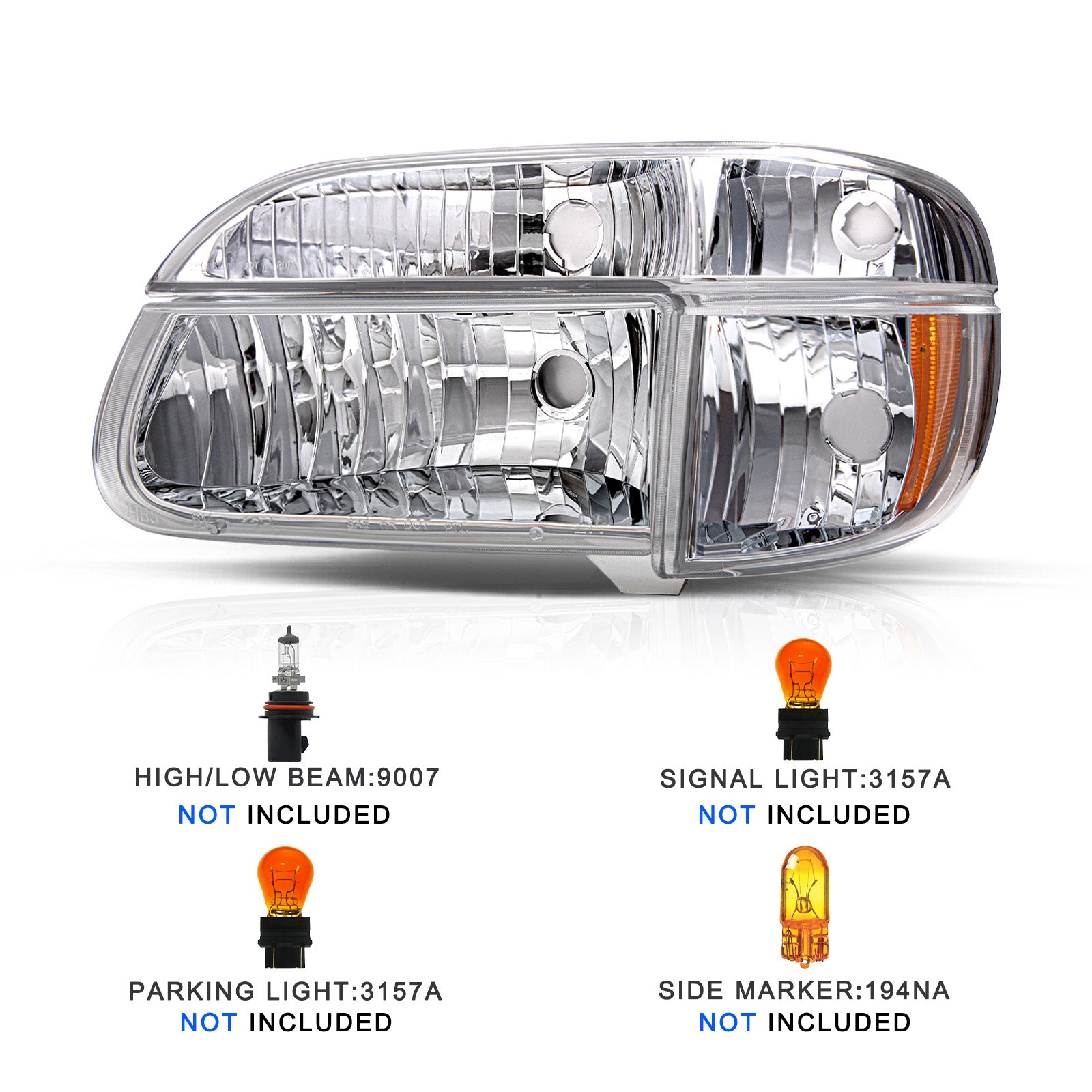 VehicleAid Headlights For 1997 Mercury Mountaineer