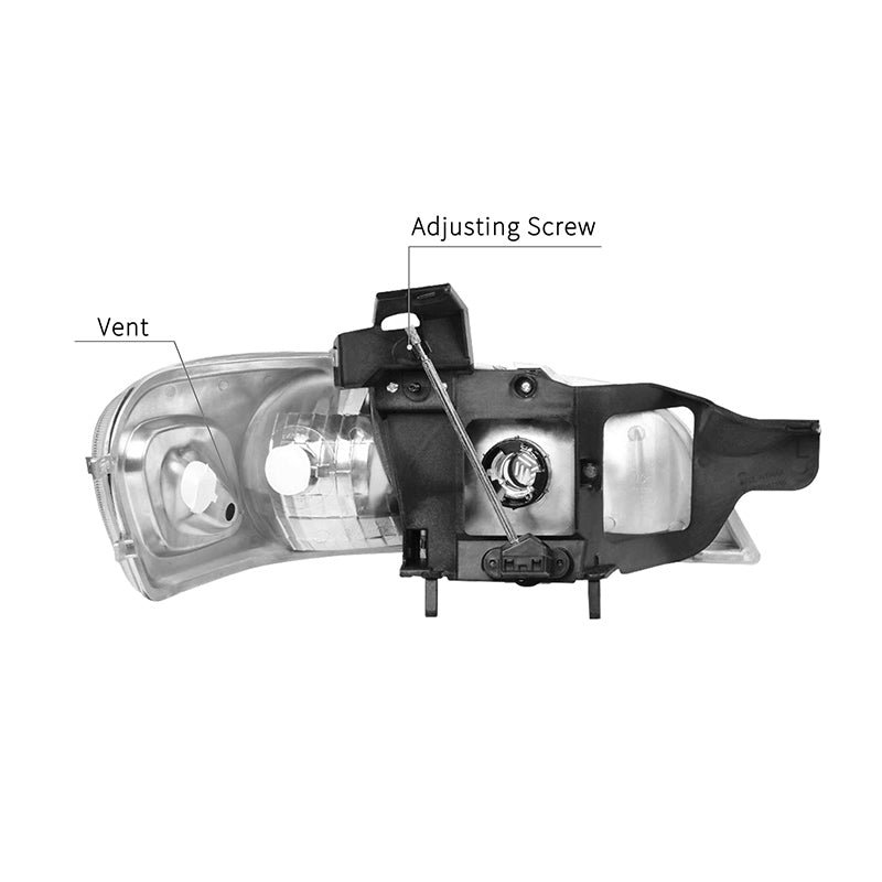 VehicleAid Headlights For 1997-2004 Oldsmobile Silhouette