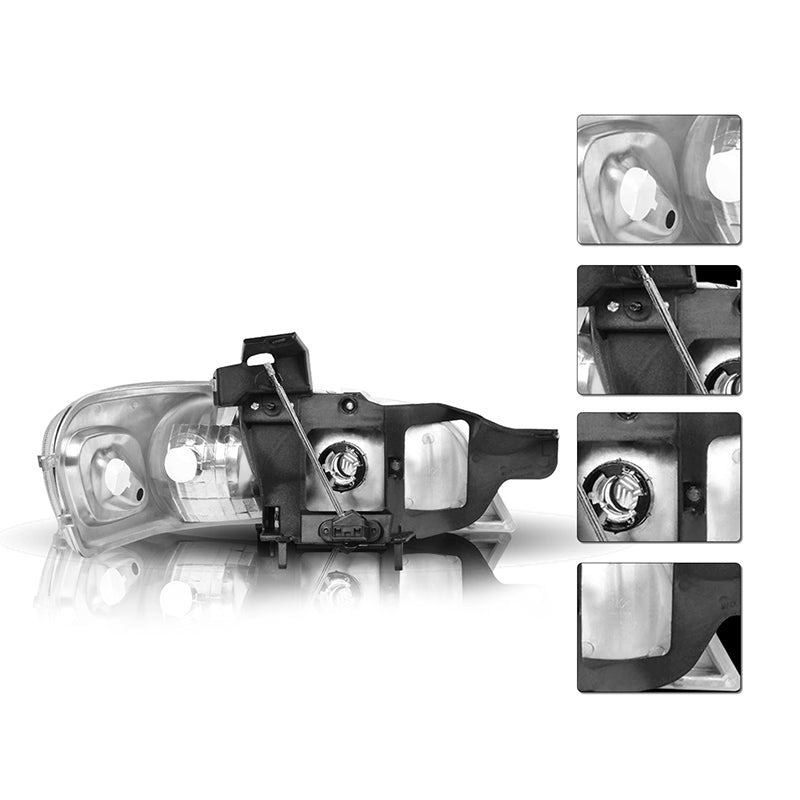 VehicleAid Headlights For 1997-2004 Oldsmobile Silhouette