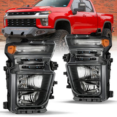 VehicleAid Headlights For 2020-2023 Chevy Silverado 2500HD 3500HD Factory Style