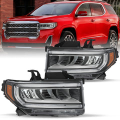 VehicleAid Headlights For 2020-2023 GMC Acadia SL|SLE|SLT|Denali