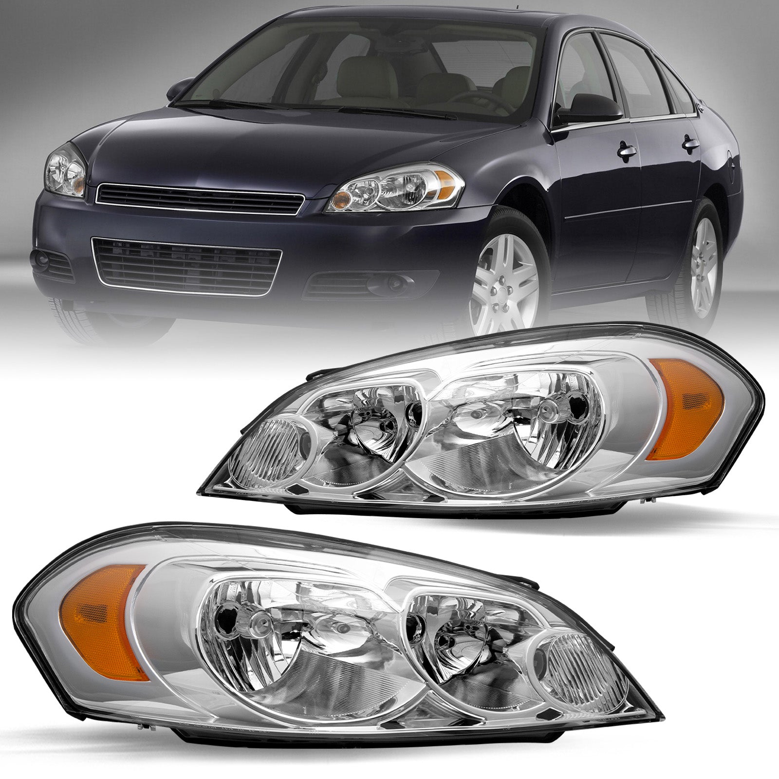 VehicleAid Headlights For 2006-2007 Chevy Monte Carlo