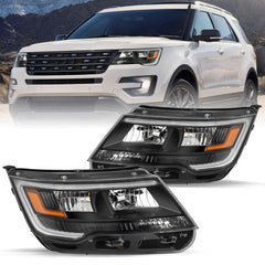 VehicleAid Headlights For 2016-2018 Ford Explorer Sport With DRL