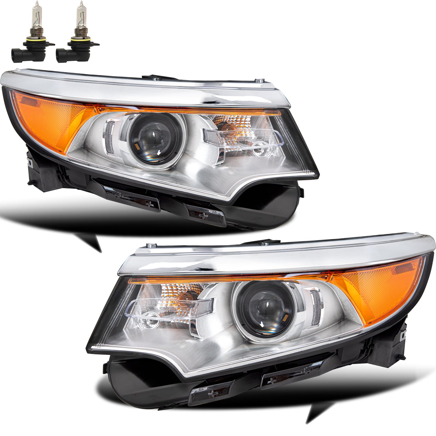 VehicleAid Projector Headlights For 2011-2014 Ford Edge