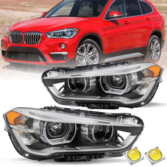 VehicleAid Headlights For 2017-2022 BMW X1(F48) sDrive28i [Factory LED Models]