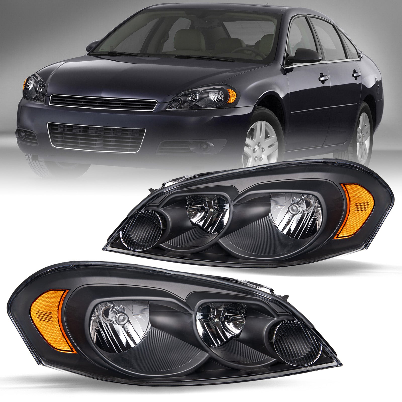 VehicleAid Headlights For 2006-2007 Chevy Monte Carlo