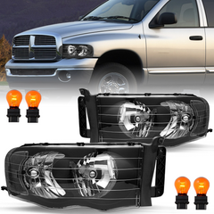 VehicleAid Headlights For 2002-2005 Dodge Ram 1500 Pickup