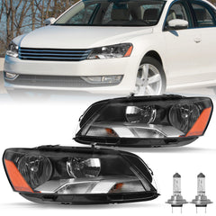 VehicleAid Headlights For 2012-2015 Volkswagen Passat