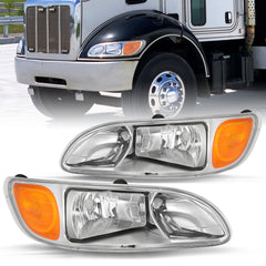 VehicleAid Headlights For 2005-2015 Peterbilt 325 384 386 330 335 337 340 348 382