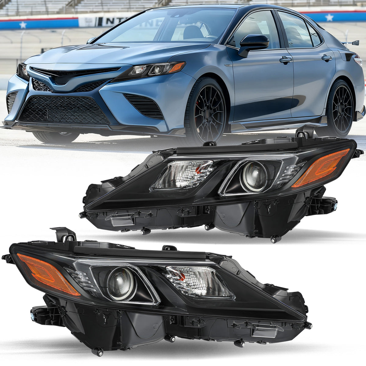 VehicleAid Headlights For 2018-2022 Toyota Camry L/LE/SE