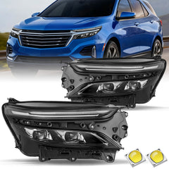 VehicleAid Full LED Headlights For 2022-2024 Chevy Equinox Premier