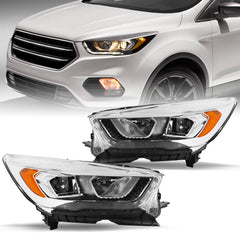 VehicleAid LED DRL Headlights For 2017-2019 Ford Escape