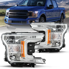 VehicleAid Headlights For 2018-2020 Ford F150