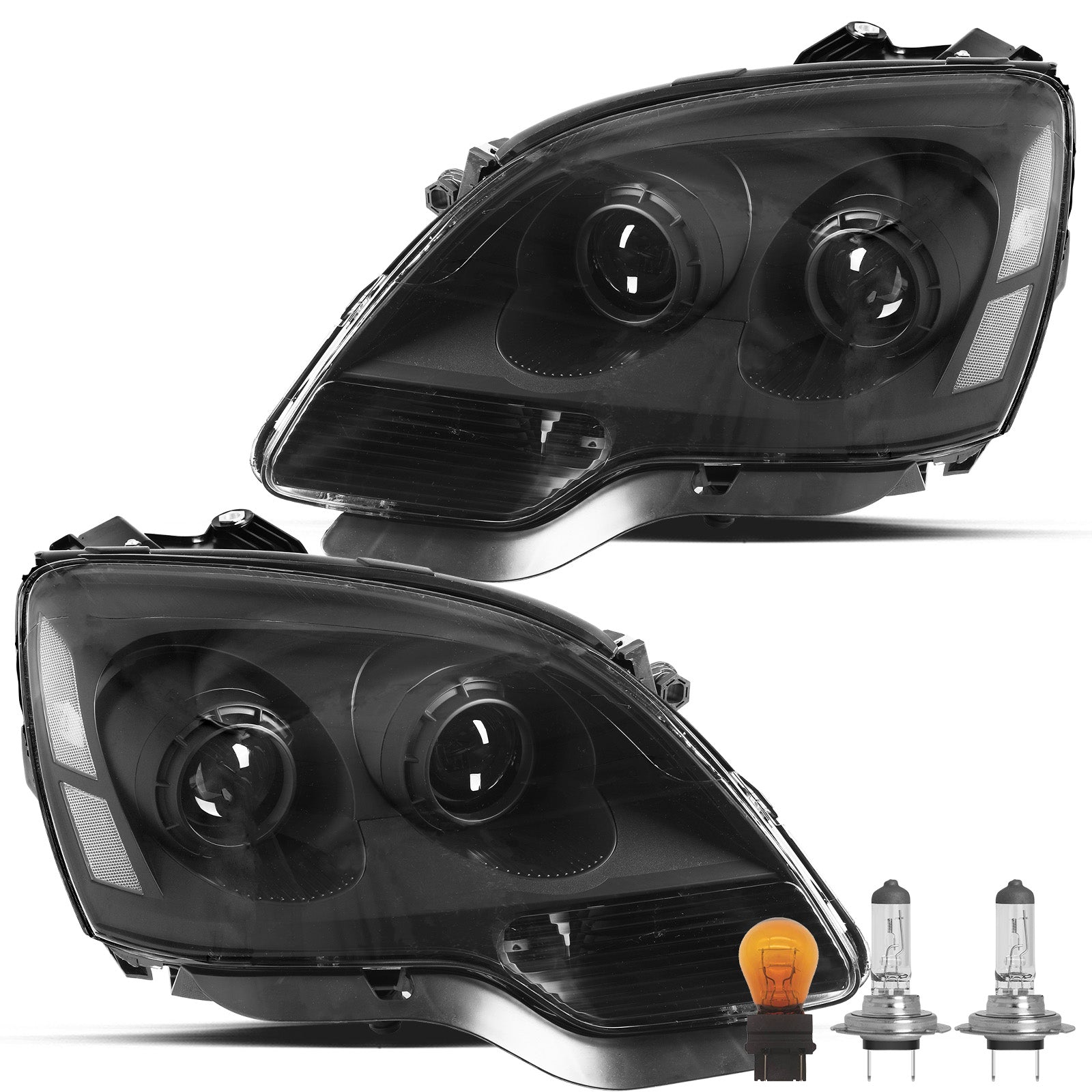 VehicleAid Headlights For 2007-2012 GMC Acadia