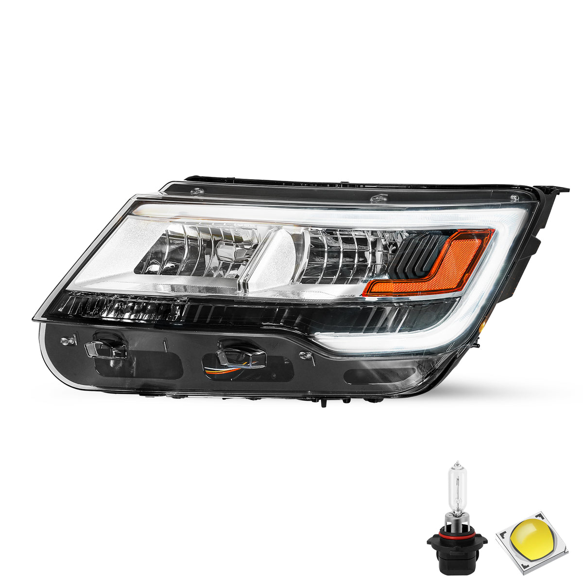 VehicleAid Headlights For 2016-2018 Ford Explorer With DRL