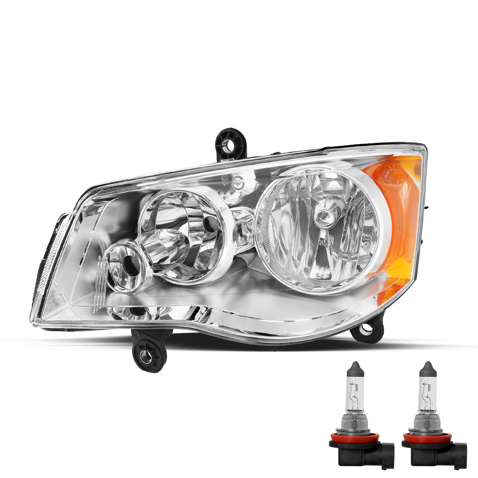 VehicleAid Headlights For 2008-2016 Chrysler Town & Country